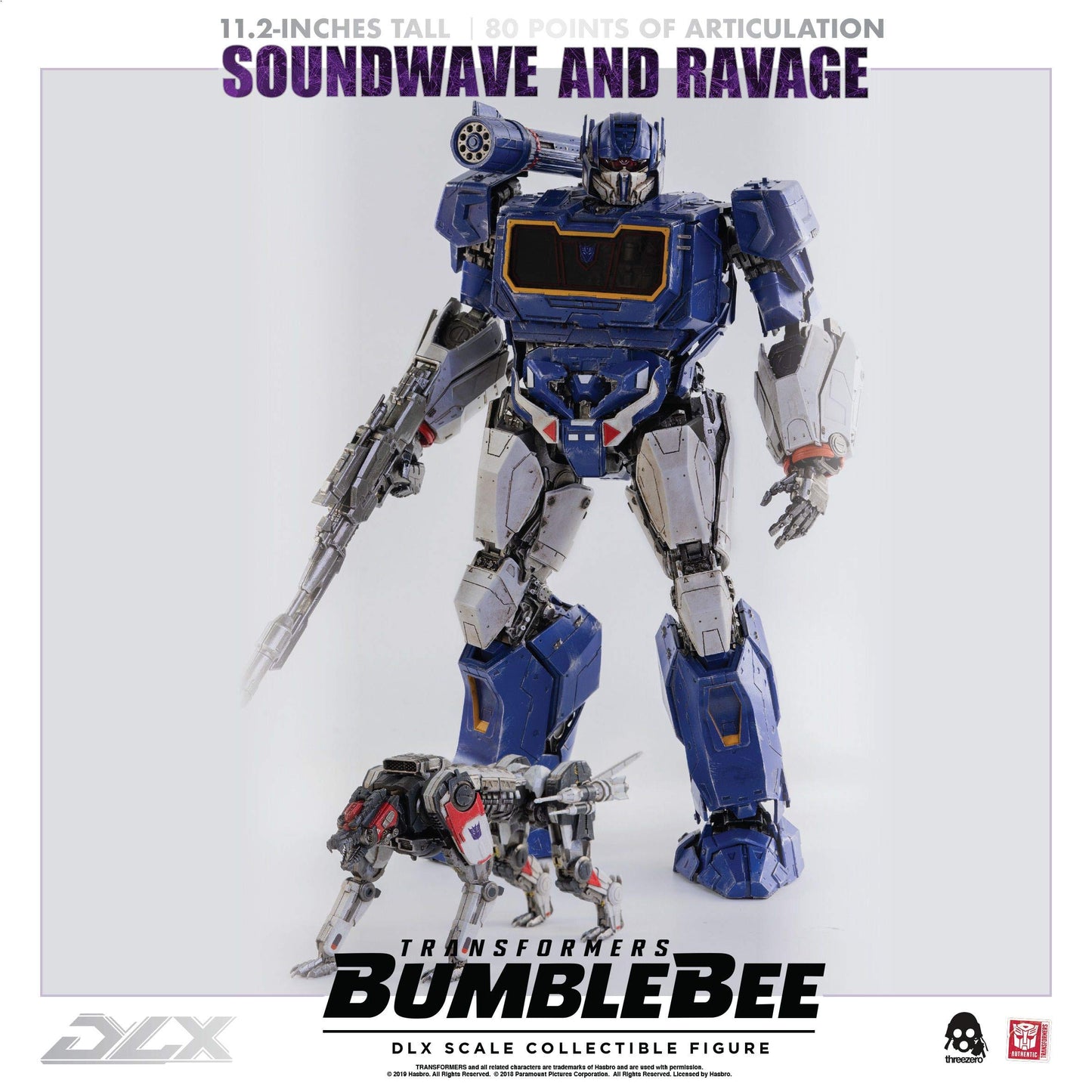 ThreeZero Transformers Bumblebee: Soundwave Deluxe Collectible Figure, Multicolor