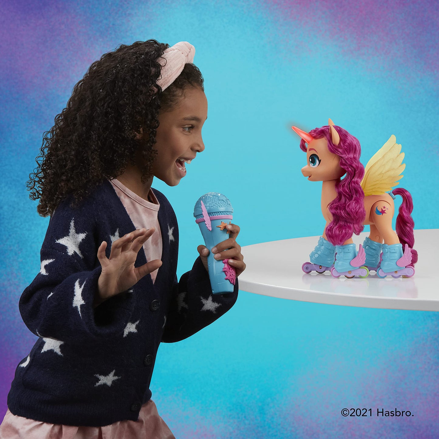 My Little Pony: A New Generation Movie Sing 'N Skate Sunny Starscout - Interactive 9-Inch Remote Control Toy with 50 Reactions, Lights