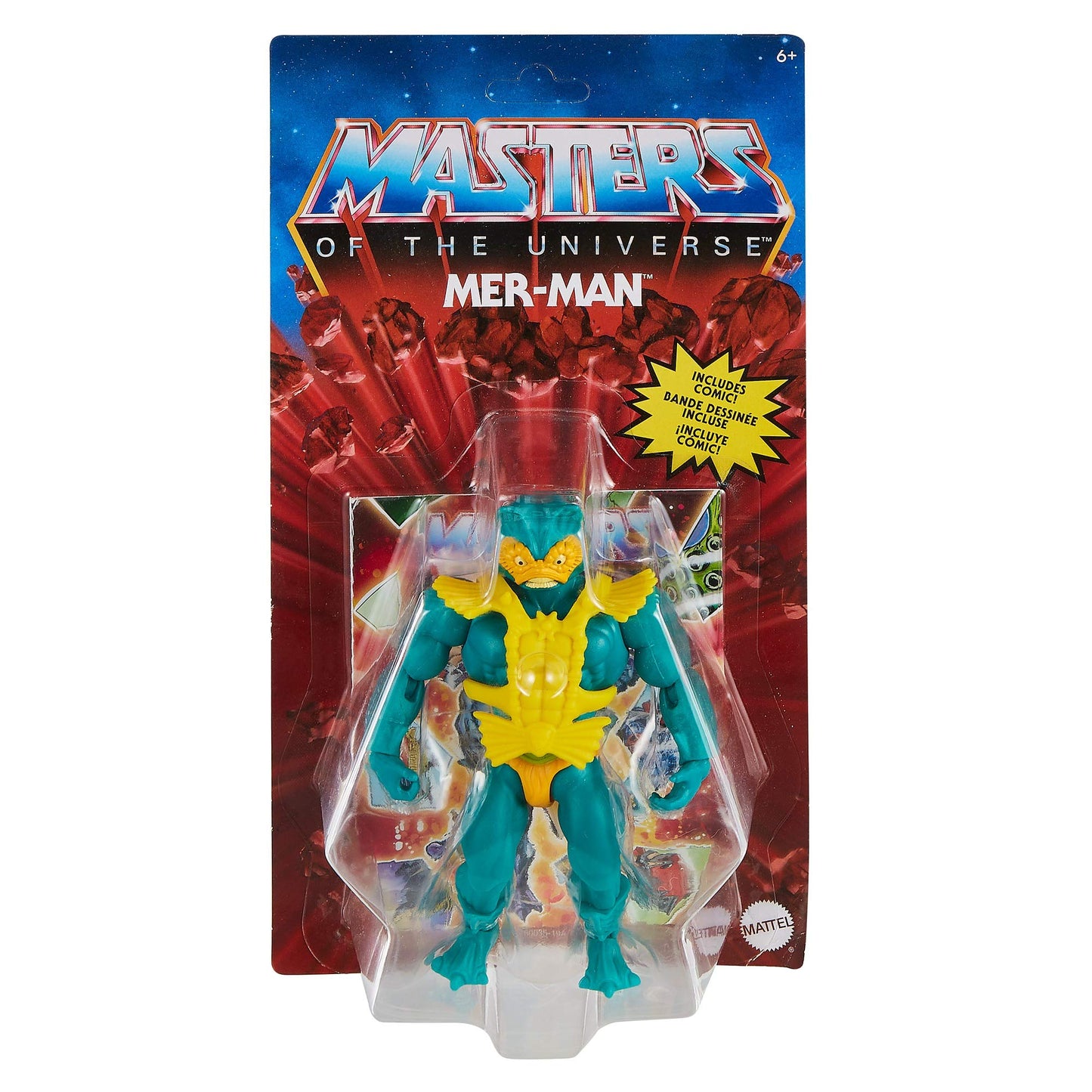 Masters of the Universe Origins Mer-Man 5.5-in Action Figure, Battle Figure for Storytelling Play and Display, Gift for 6 to 10-Year-Olds and Adult Collectors