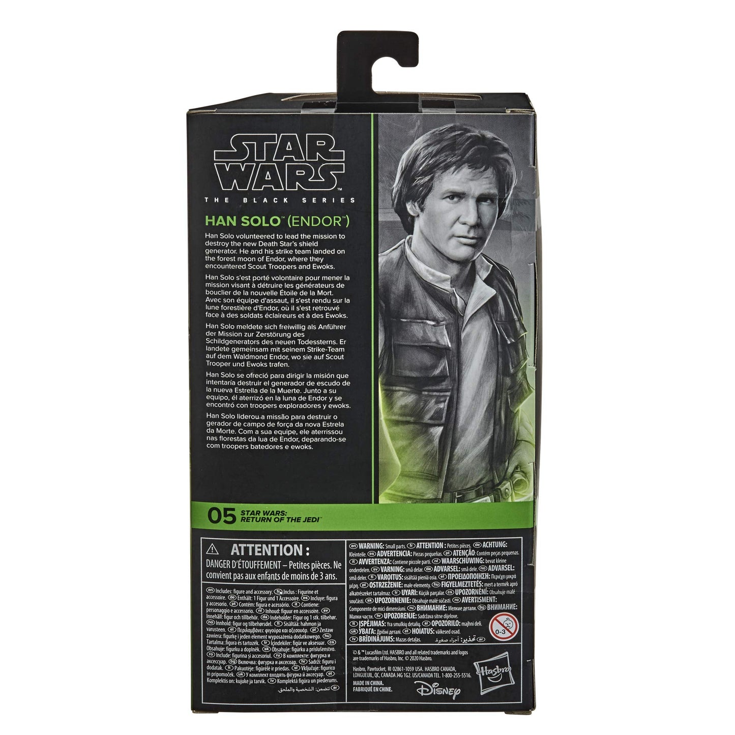 Star Wars The Black Series Han Solo (Endor) Toy 6-Inch Scale Star Wars: Return of The Jedi Collectible Action Figure, Kids Ages 4 and Up