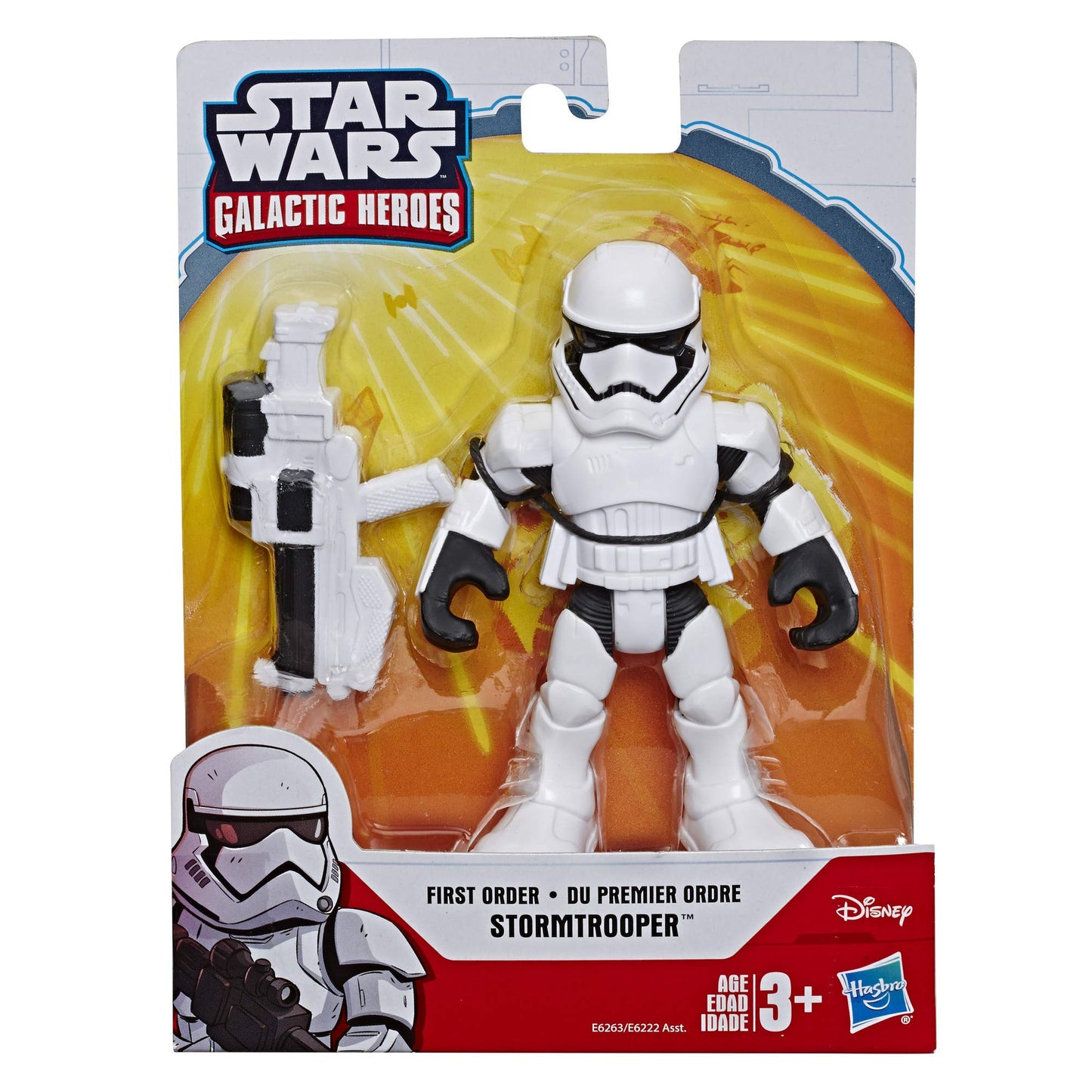 Playskool Heroes Star Wars Galactic Heroes 5" First Order Stormtrooper Action Figure with Blaster Accessory, Toys for Kids Ages 3 & Up