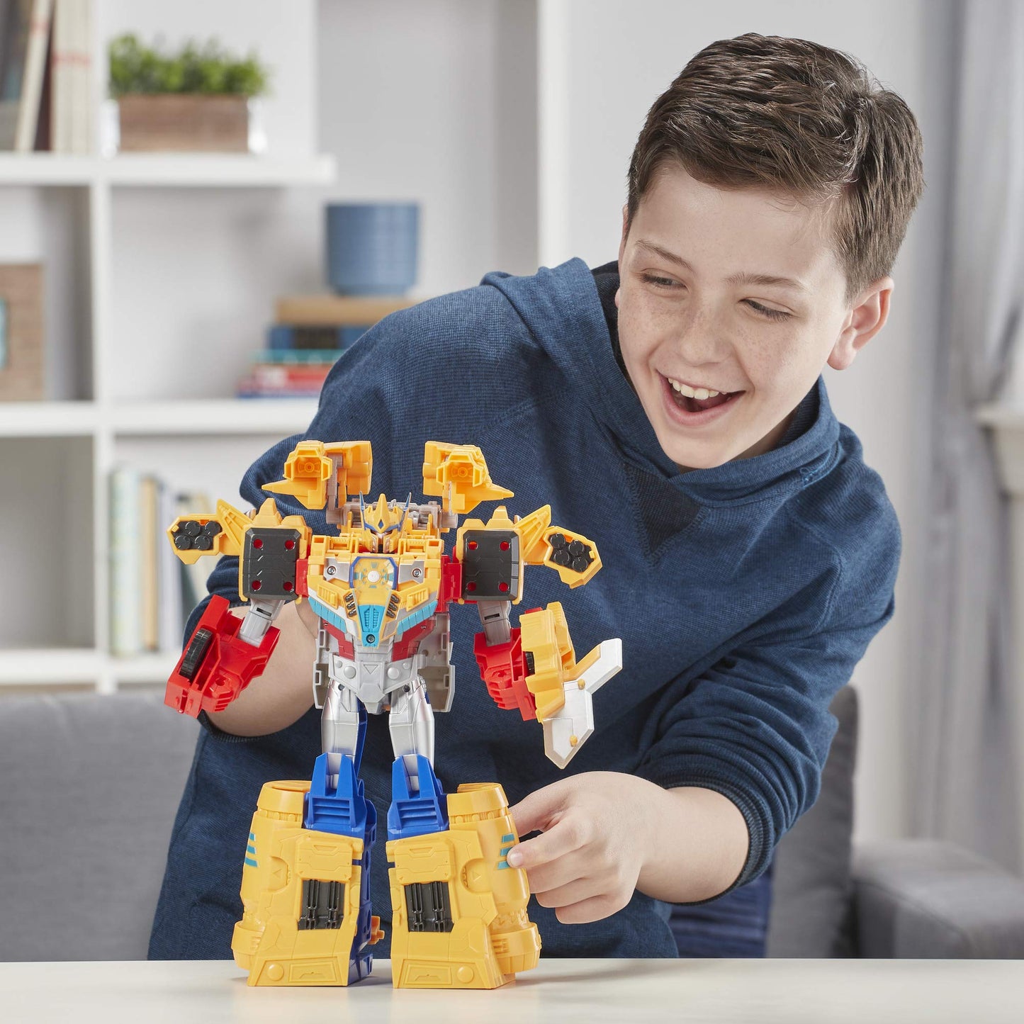 Transformers Toys Cyberverse Spark Armor Ark Power Optimus Prime Action Figure - Combines with Ark Power Vehicle to Power Up - for Kids Ages 6 and Up, 12-inch