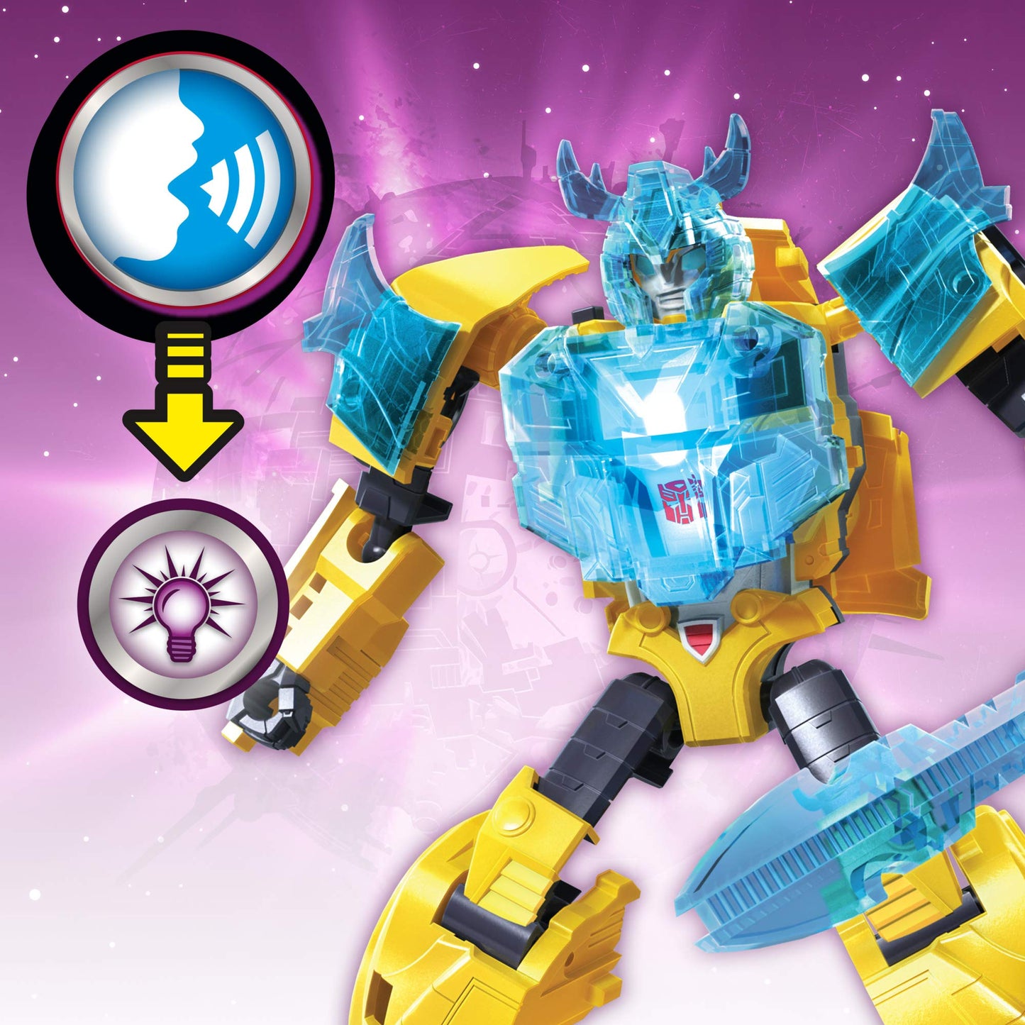 Transformers Bumblebee Cyberverse Adventures Battle Call Trooper Class Bumblebee, Voice Activated Energon Power Lights, Ages 6 and Up, 5.5-inch