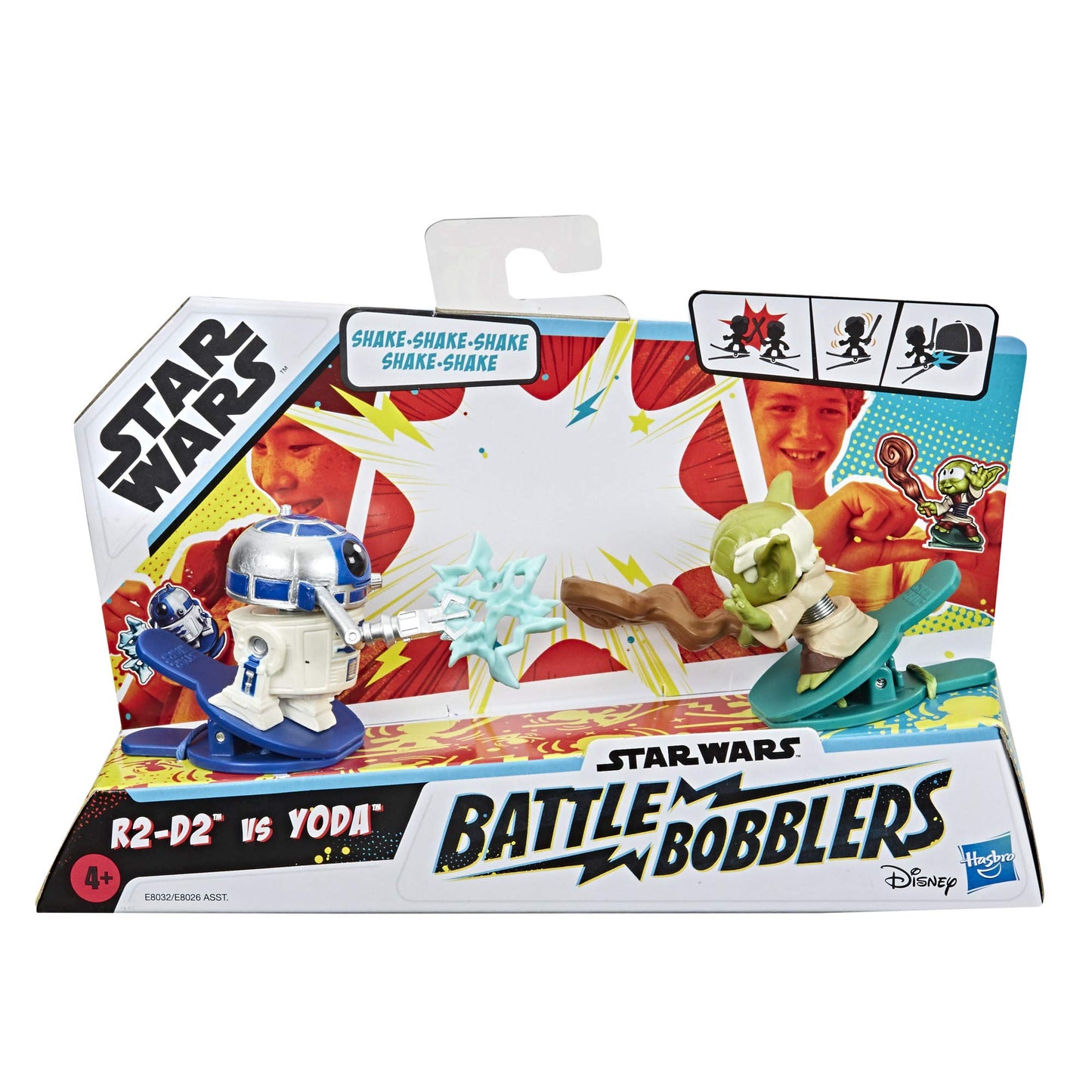 Star Wars Battle Bobblers R2-D2 Vs Yoda Clippable Battling Action Figure 2-Pack, Bobbling Toys for Kids Ages 4 and Up