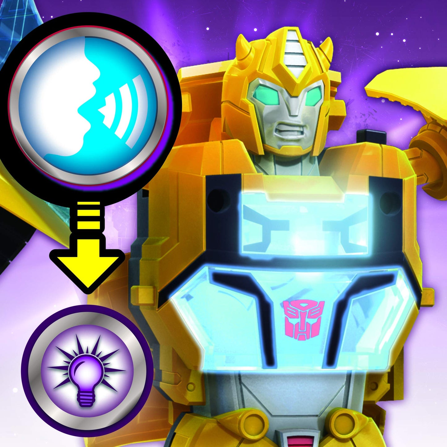 Transformers Bumblebee Cyberverse Adventures Battle Call Trooper Class Bumblebee, Voice Activated Energon Power Lights, Ages 6 and Up, 5.5-inch