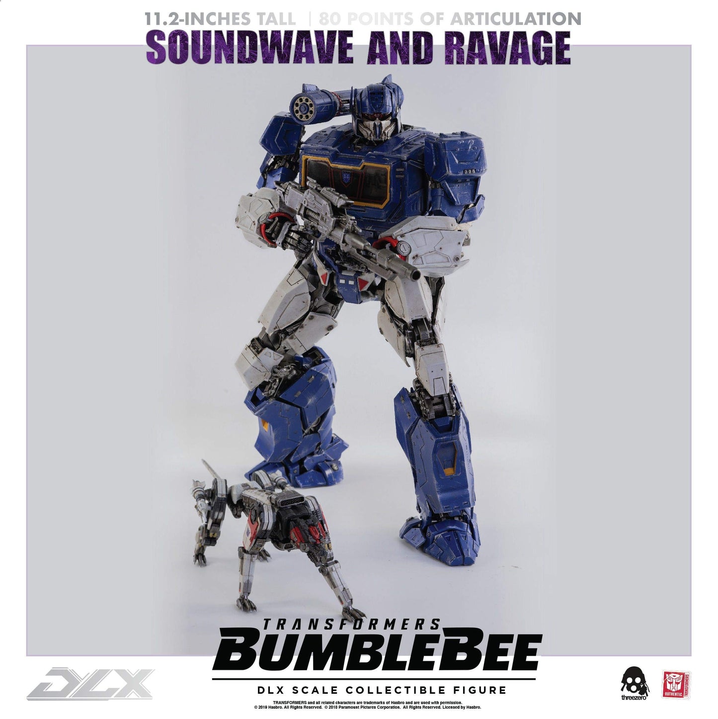 ThreeZero Transformers Bumblebee: Soundwave Deluxe Collectible Figure, Multicolor