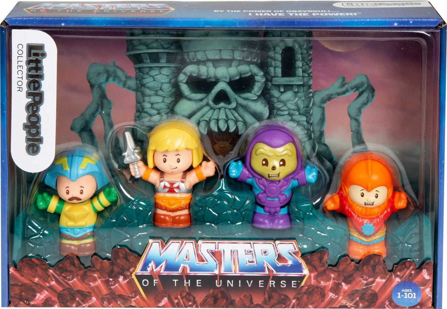 Fisher-Price Little People Collector Masters of The Universe Figure Set, 4 Character Figures in a Giftable Package for Fans Ages 1-101 Years