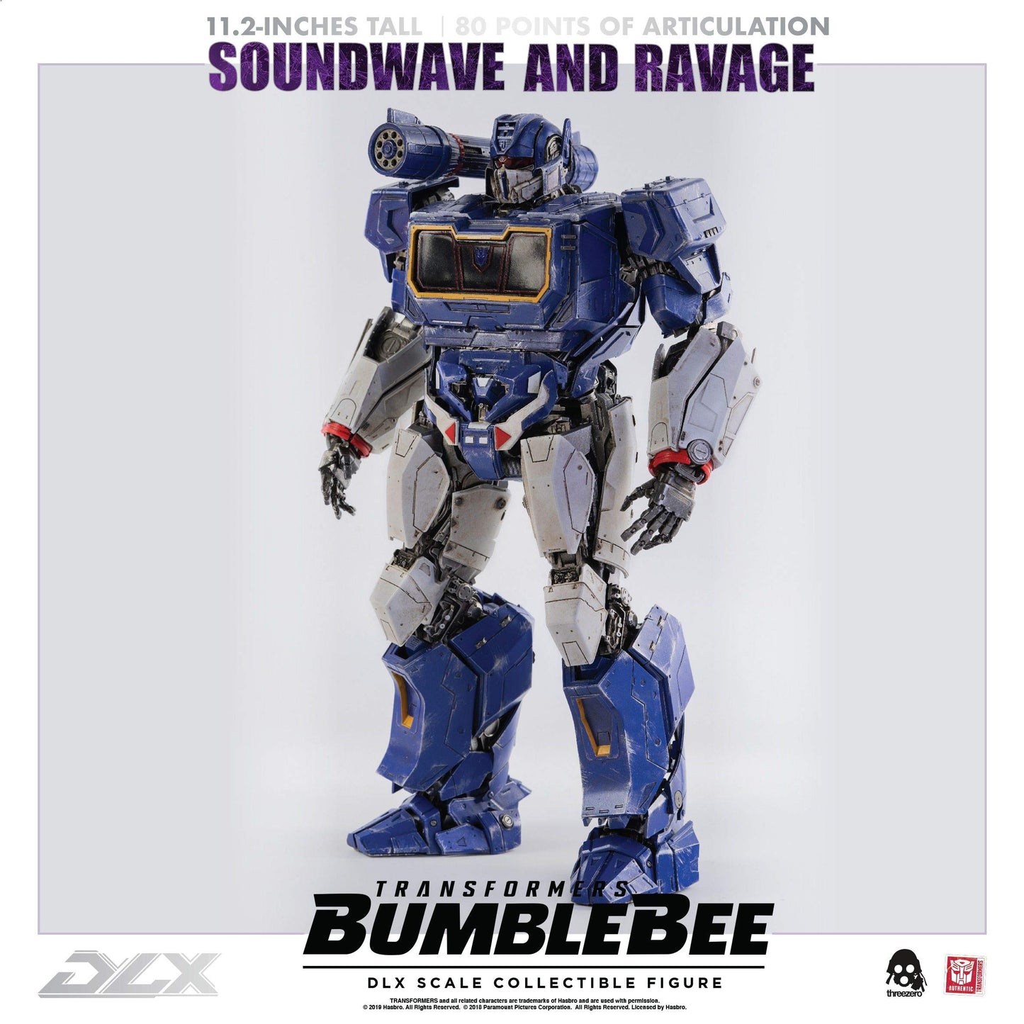 ThreeZero Transformers Bumblebee: Soundwave Deluxe Collectible Figure, Multicolor