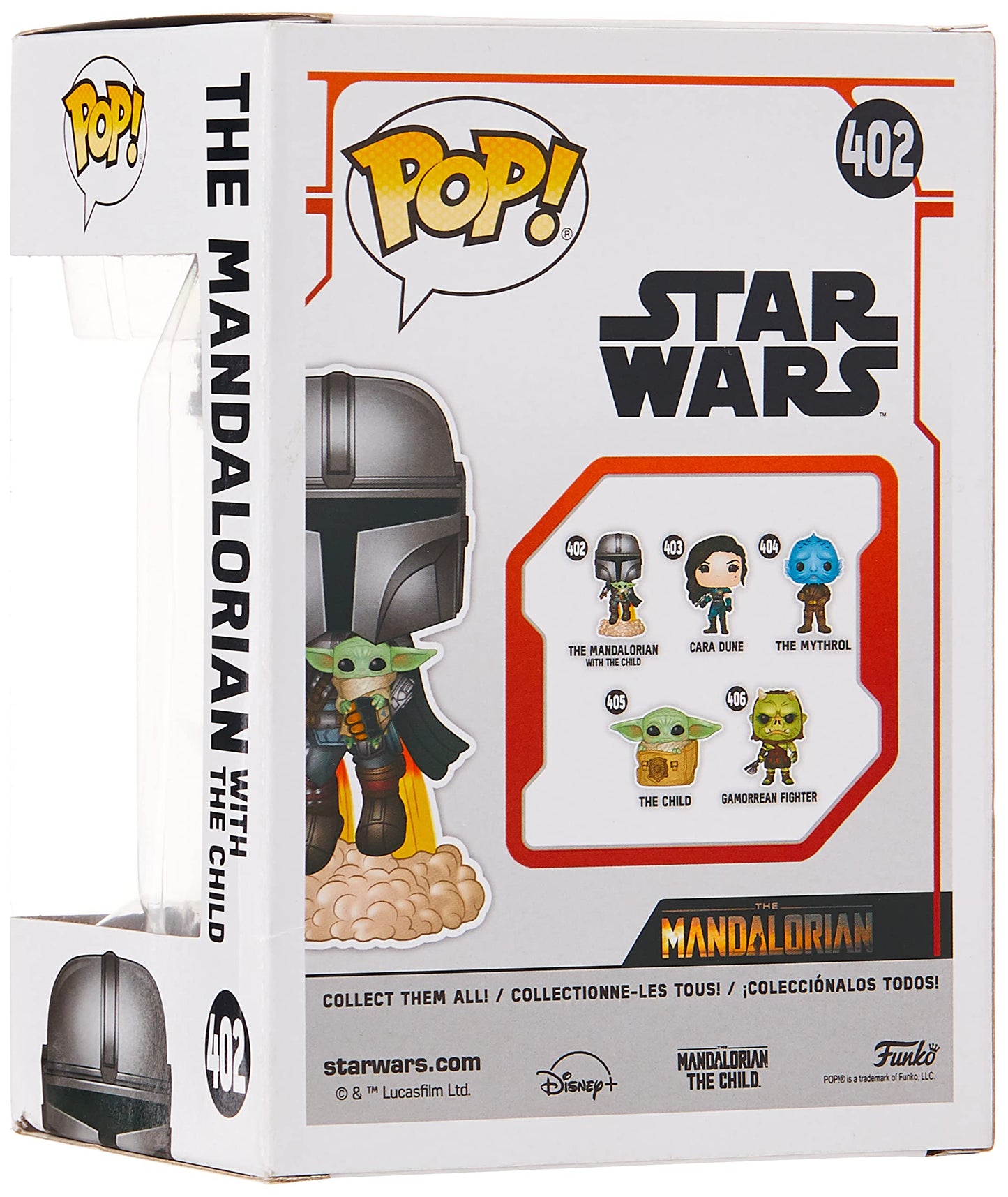 Funko Pop! Star Wars: The Mandalorian - Mandalorian Flying with The Child, Multicolor