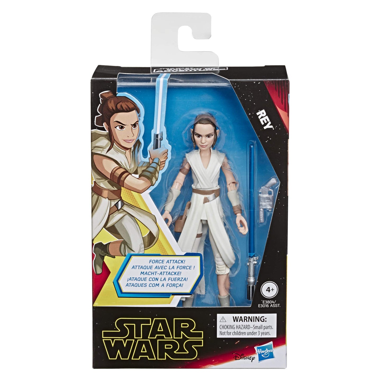 Hasbro Star Wars Galaxy of Adventures Star Wars: The Rise of Skywalker Rey 5-Inch-Scale Action Figure Toy with Fun Lightsaber Action Move