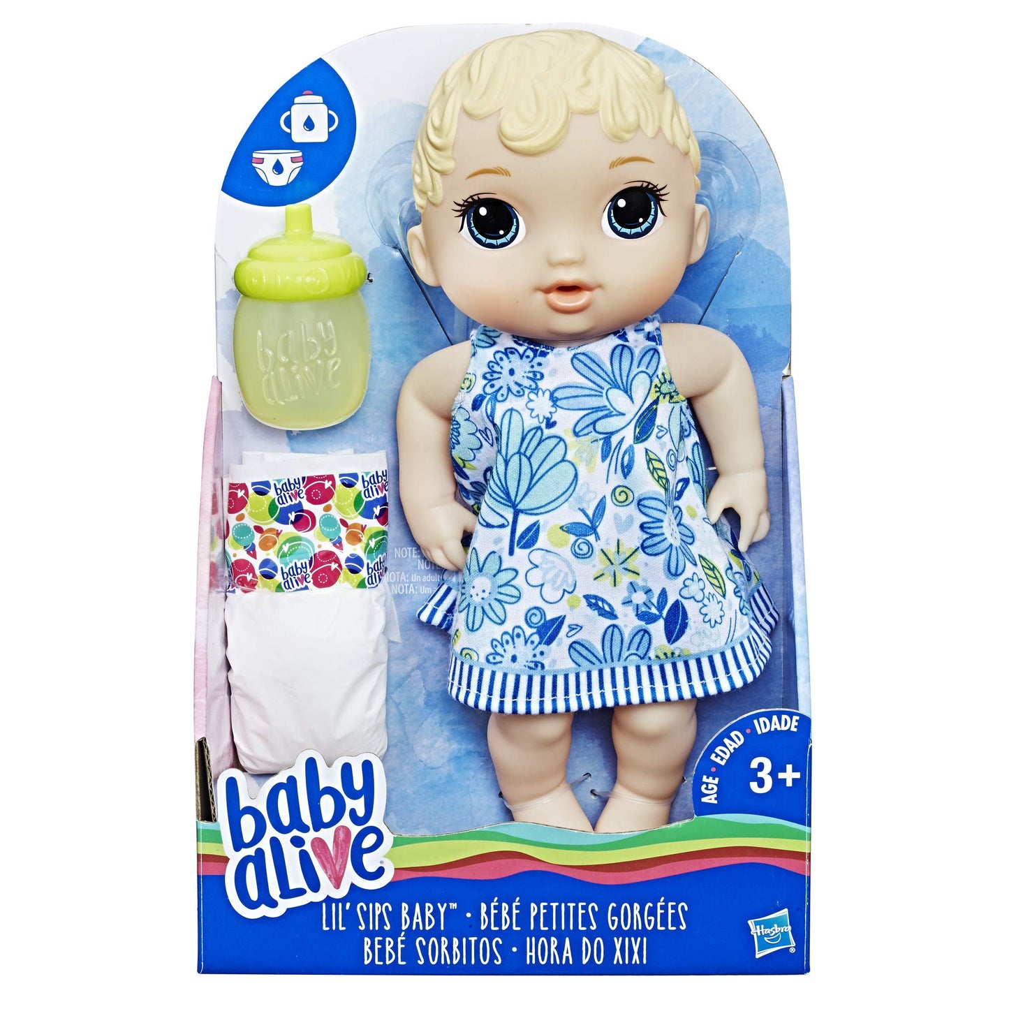 Baby Alive Lil Sips Blonde Baby Girl Doll