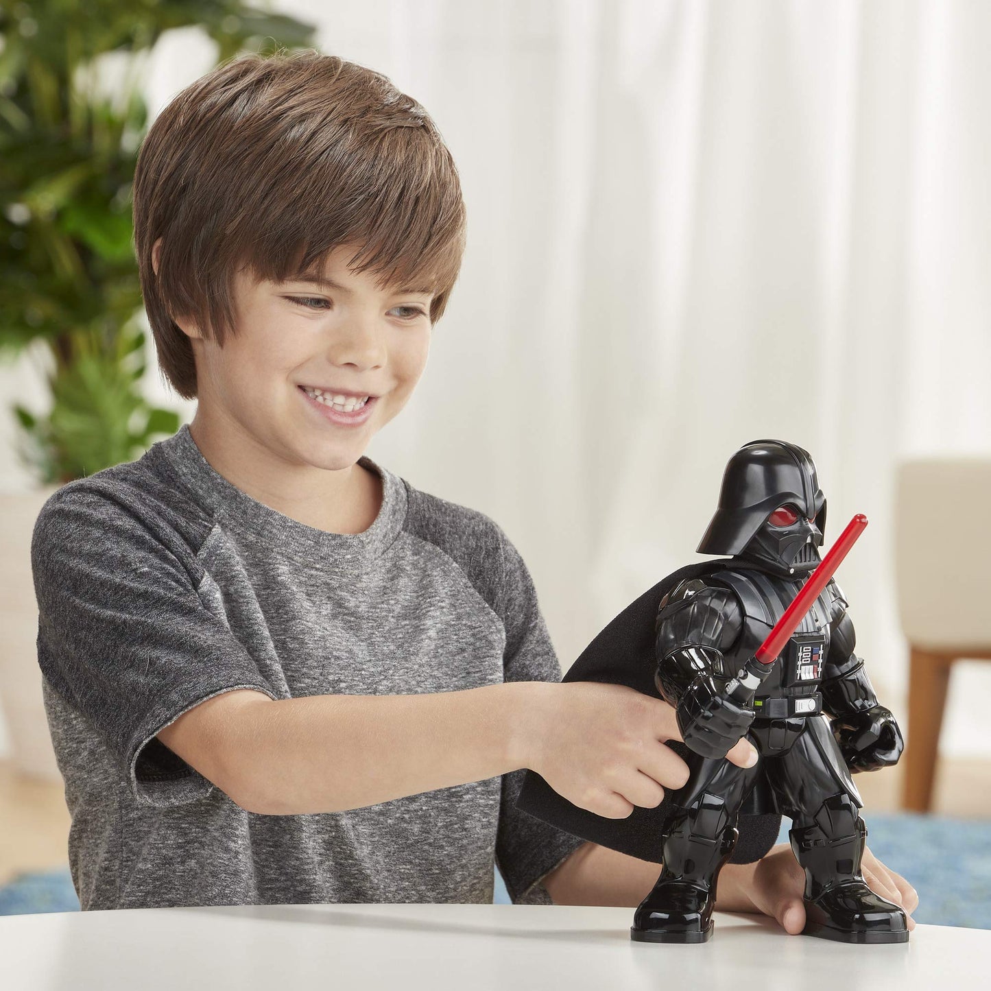 Star Wars Galactic Heroes Mega Mighties Darth Vader 10-Inch Action Figure with Lightsaber Accessory, Toys for Kids Ages 3 and Up