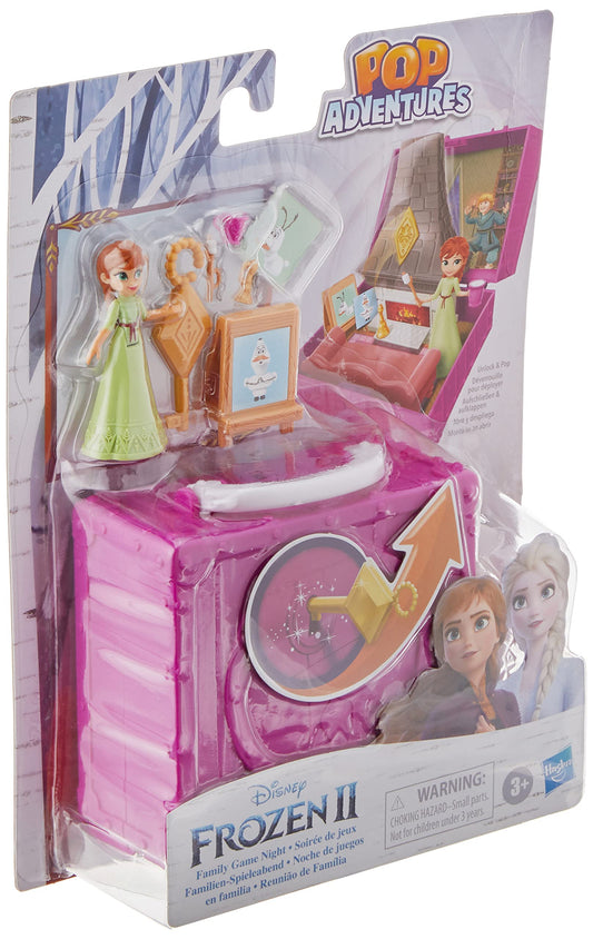 Disney's Frozen 2 Pop Adventures Family Game Night Pop-Up Playset with Handle, Including Anna Doll, Toy Inspired by Disney's Frozen 2