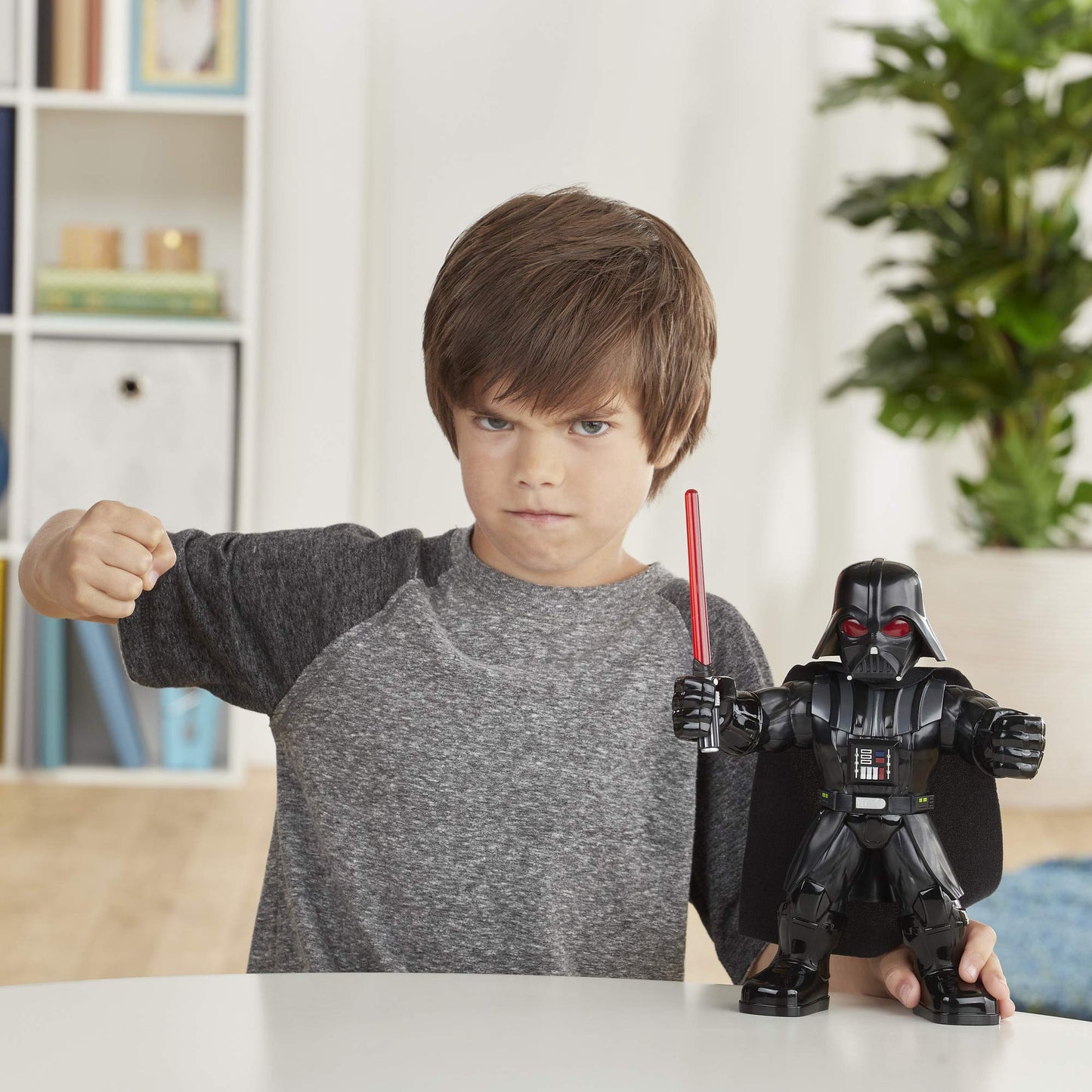 Star Wars Galactic Heroes Mega Mighties Darth Vader 10-Inch Action Figure with Lightsaber Accessory, Toys for Kids Ages 3 and Up