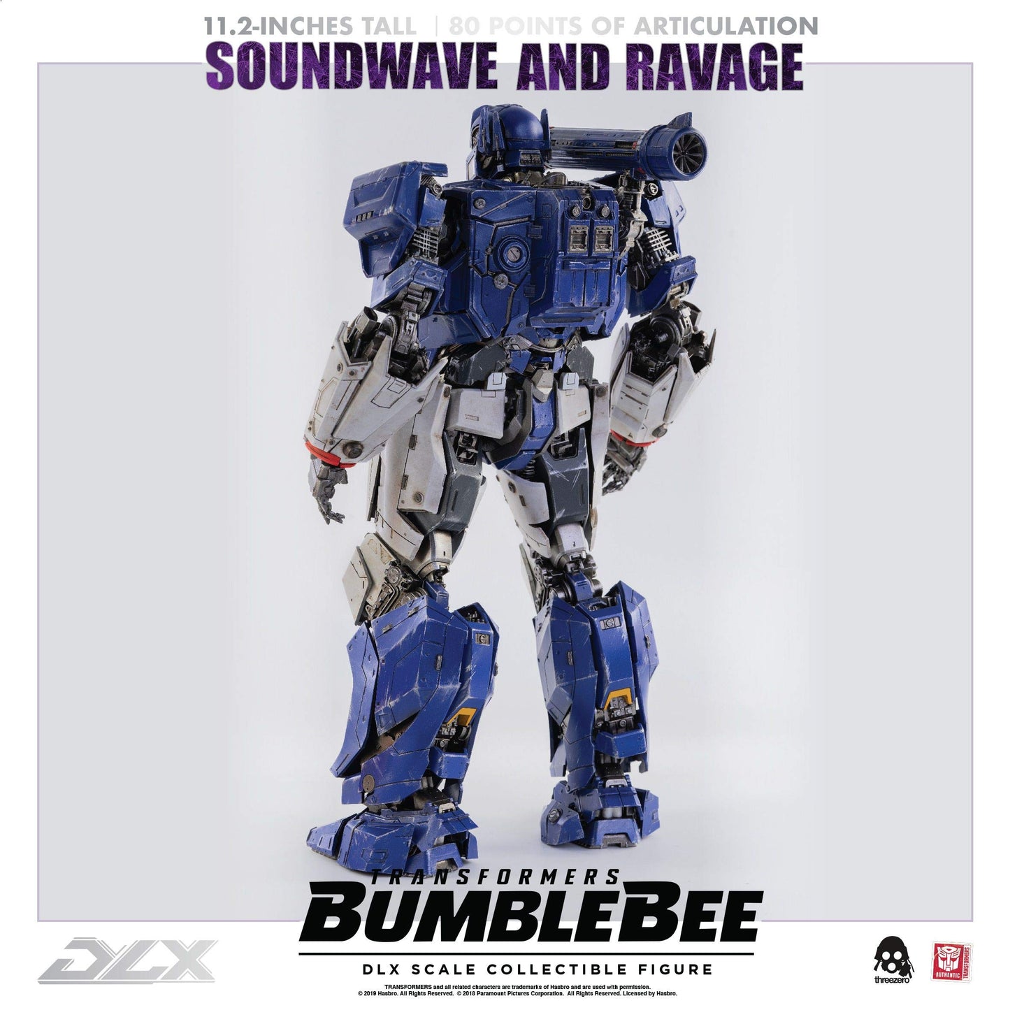 ThreeZero Transformers Bumblebee: Soundwave Deluxe Collectible Figure, Multicolor