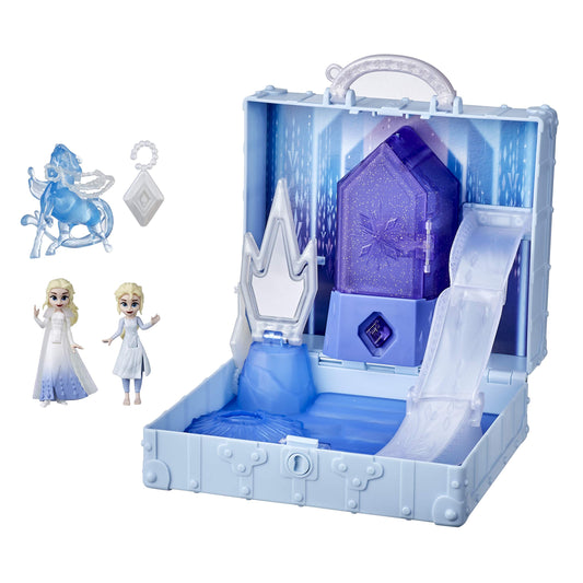 Disney's Frozen 2 Pop Adventures Ahtohallan Adventures Pop-Up Playset with Handle, Including 2 Elsa Dolls, Toy for Kids