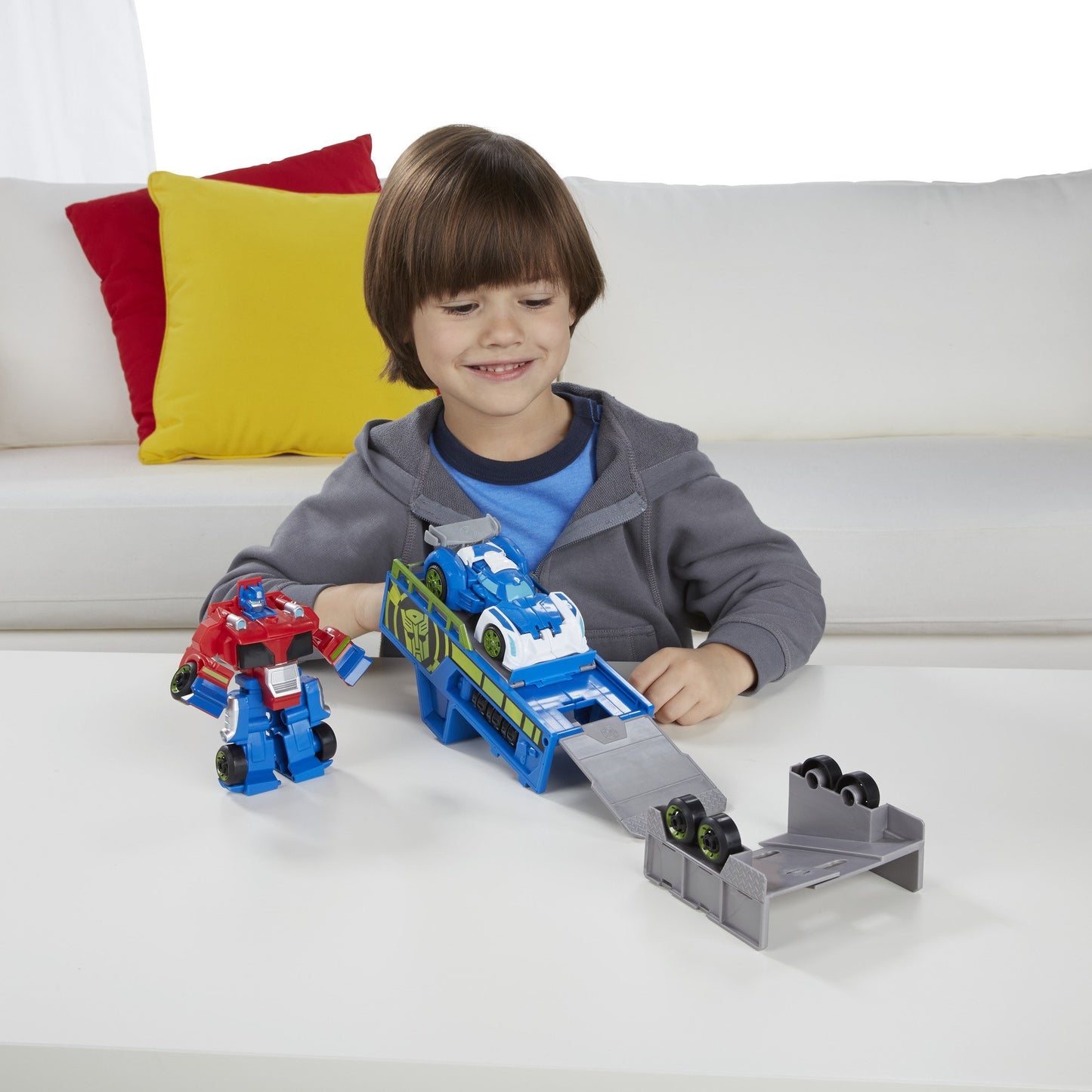 Playskool Heroes Transformers Rescue Bots Optimus Prime Racing Trailer