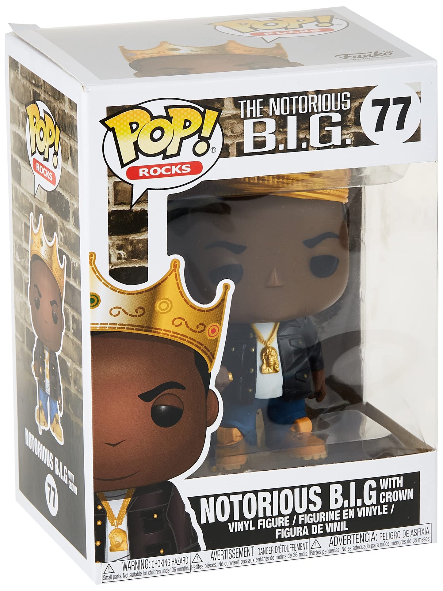 Funko 31550 Pop Rocks: Music-Notorious B.I.G. with Crown Collectible Figure, Multicolor