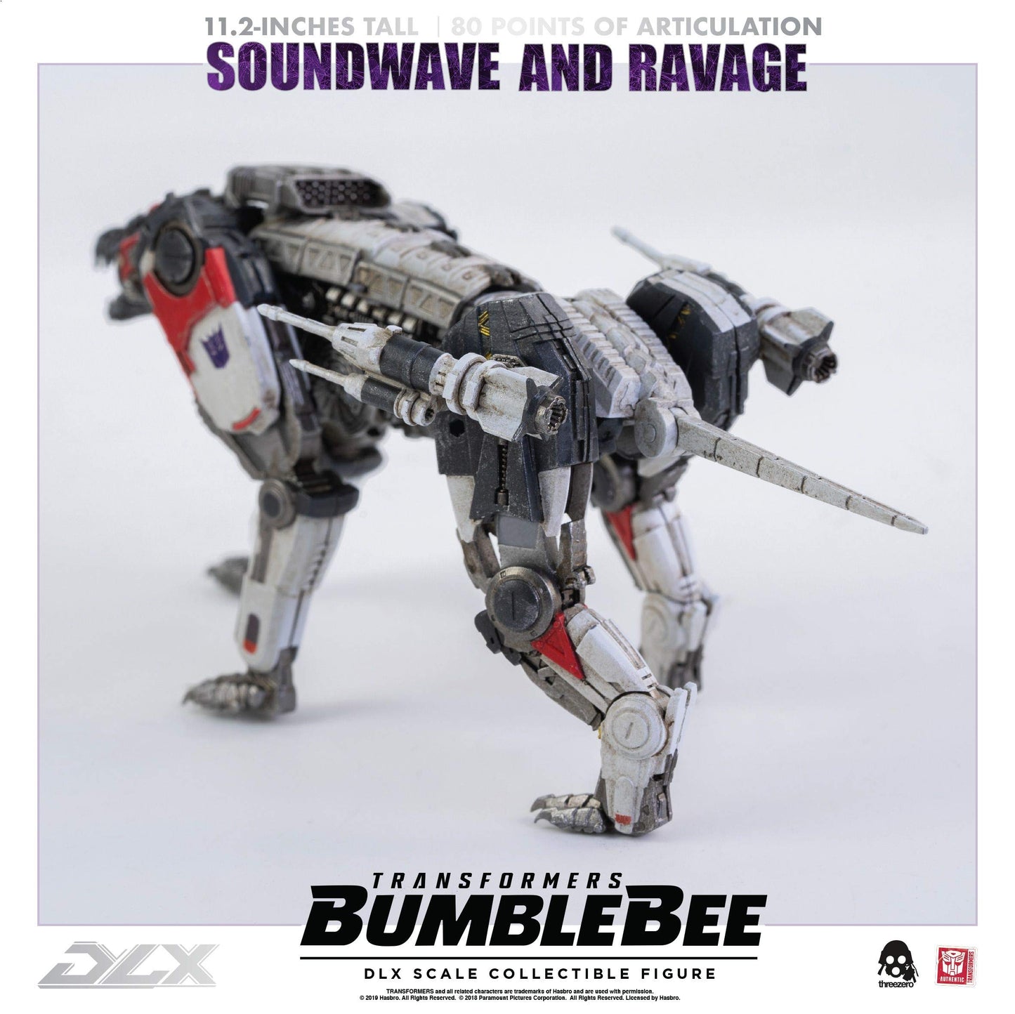 ThreeZero Transformers Bumblebee: Soundwave Deluxe Collectible Figure, Multicolor