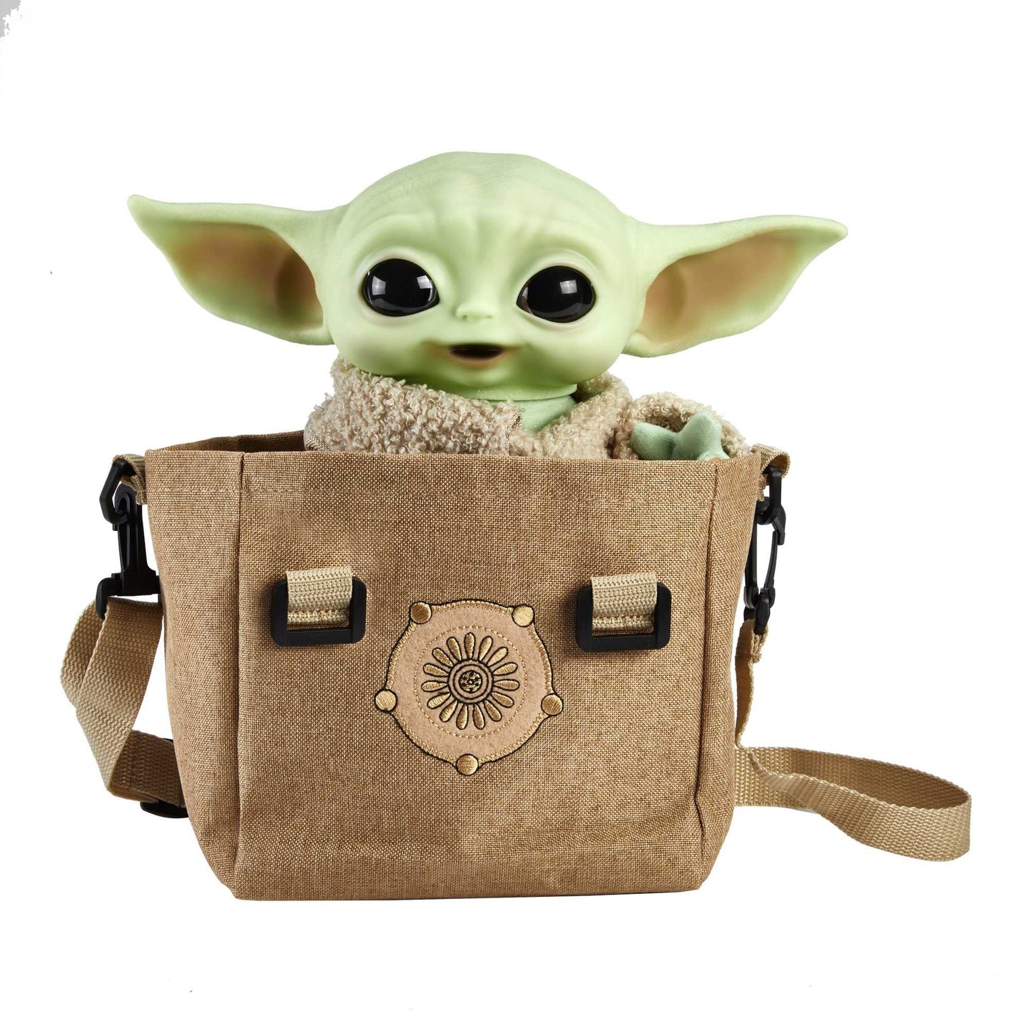 Star Wars The Child Plush Toy, 11-in Yoda Baby Figure from The Mandalorian, Collectible Stuffed Character with Carrying Satchel for Movie Fans Ages 3 and Older