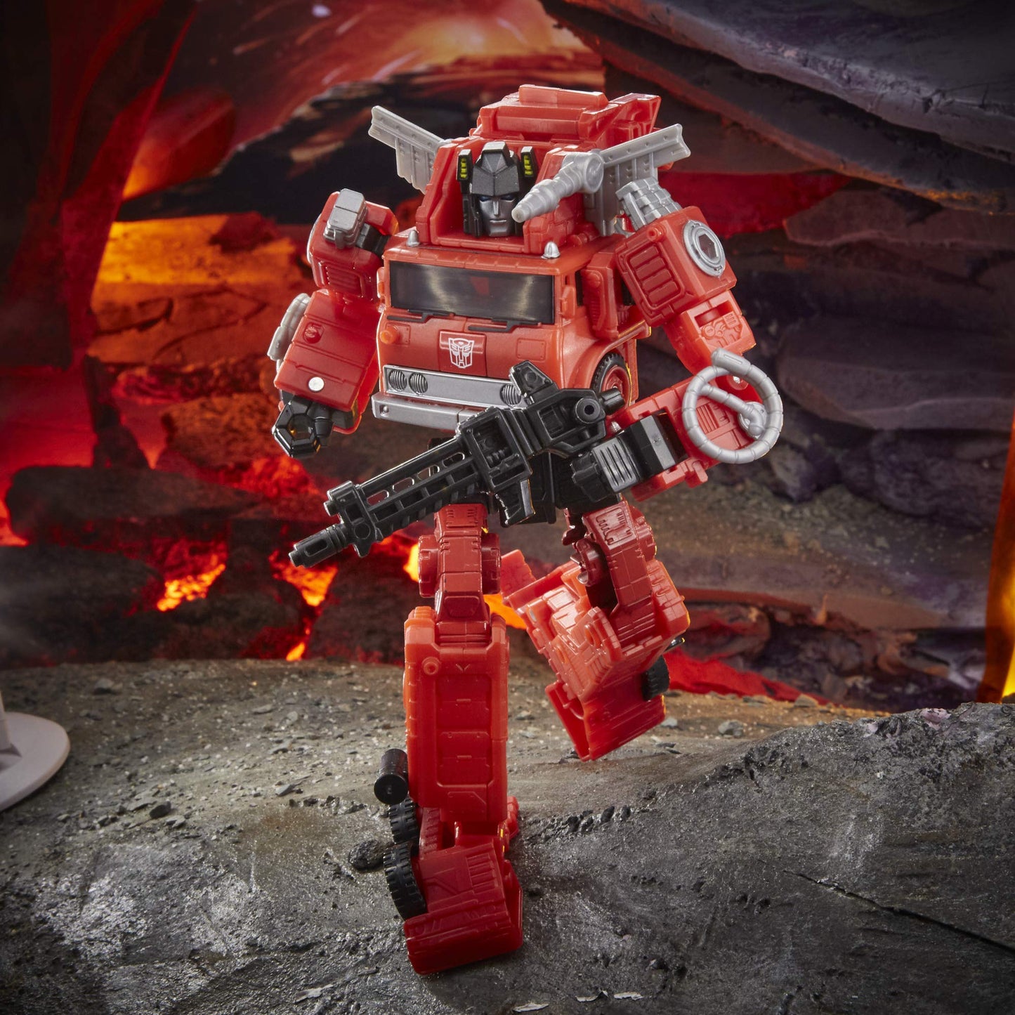 Transformers Toys Generations War for Cybertron: Kingdom Voyager WFC-K19 Inferno Action Figure - Kids Ages 8 and Up, 7-inch