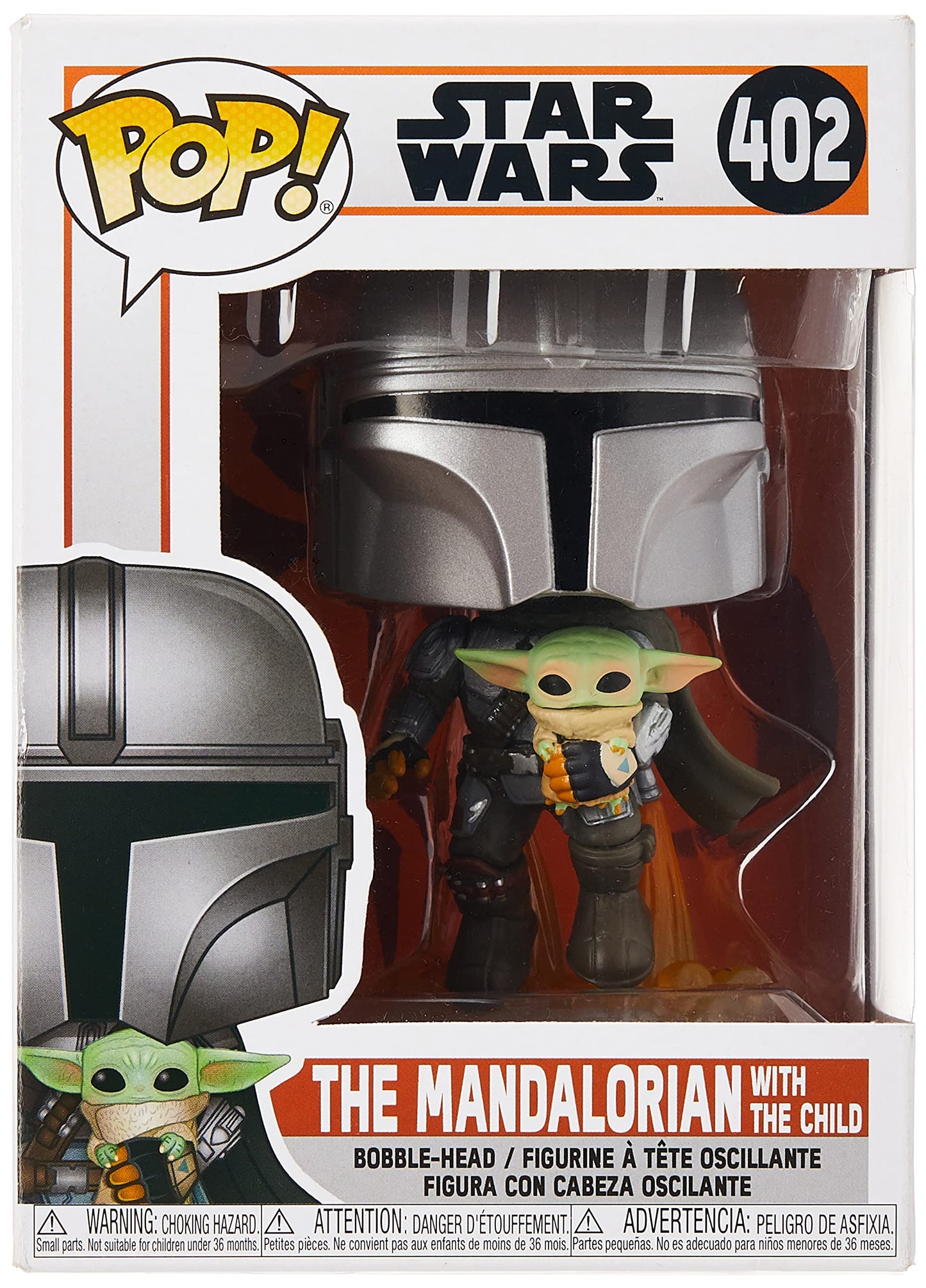 Funko Pop! Star Wars: The Mandalorian - Mandalorian Flying with The Child, Multicolor