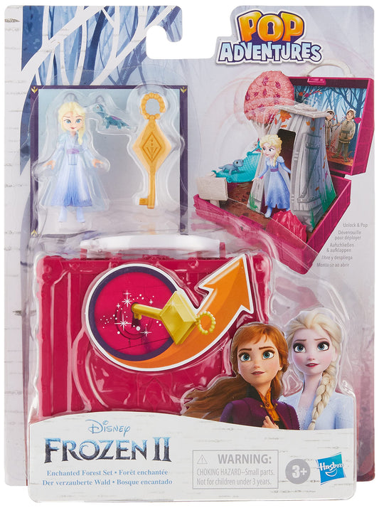 Disney Frozen Pop Adventures Enchanted Forest Set Pop-Up Playset with Handle, Including Elsa Doll, Toy Inspired by Disney's Frozen 2 Movie