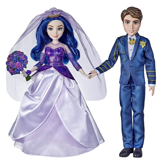 Disney Descendants Mal and Ben Dolls, Inspired by Disney The Royal Wedding: A Descendants Story, Toys Include Outfits, Shoes, and Fashion Accessories