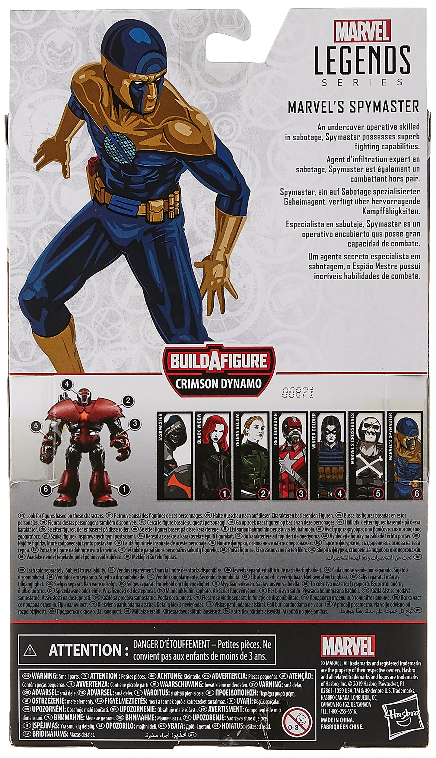 Hasbro Marvel Black Widow Legends Series 6-inch Collectible Spymaster Action Figure Toy, Premium Design, 1 Accessory, Ages 4 and Up