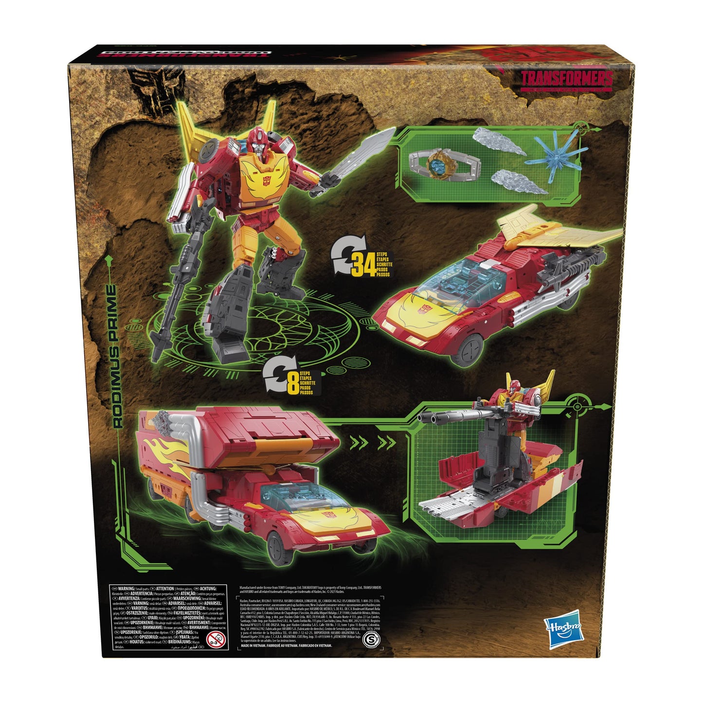 Hasbro Transformers Toys Generations War for Cybertron: Kingdom Commander WFC-K29 Rodimus Prime with Trailer Action Figure, Kids Ages 8 and Up, 7.5-inch F1153