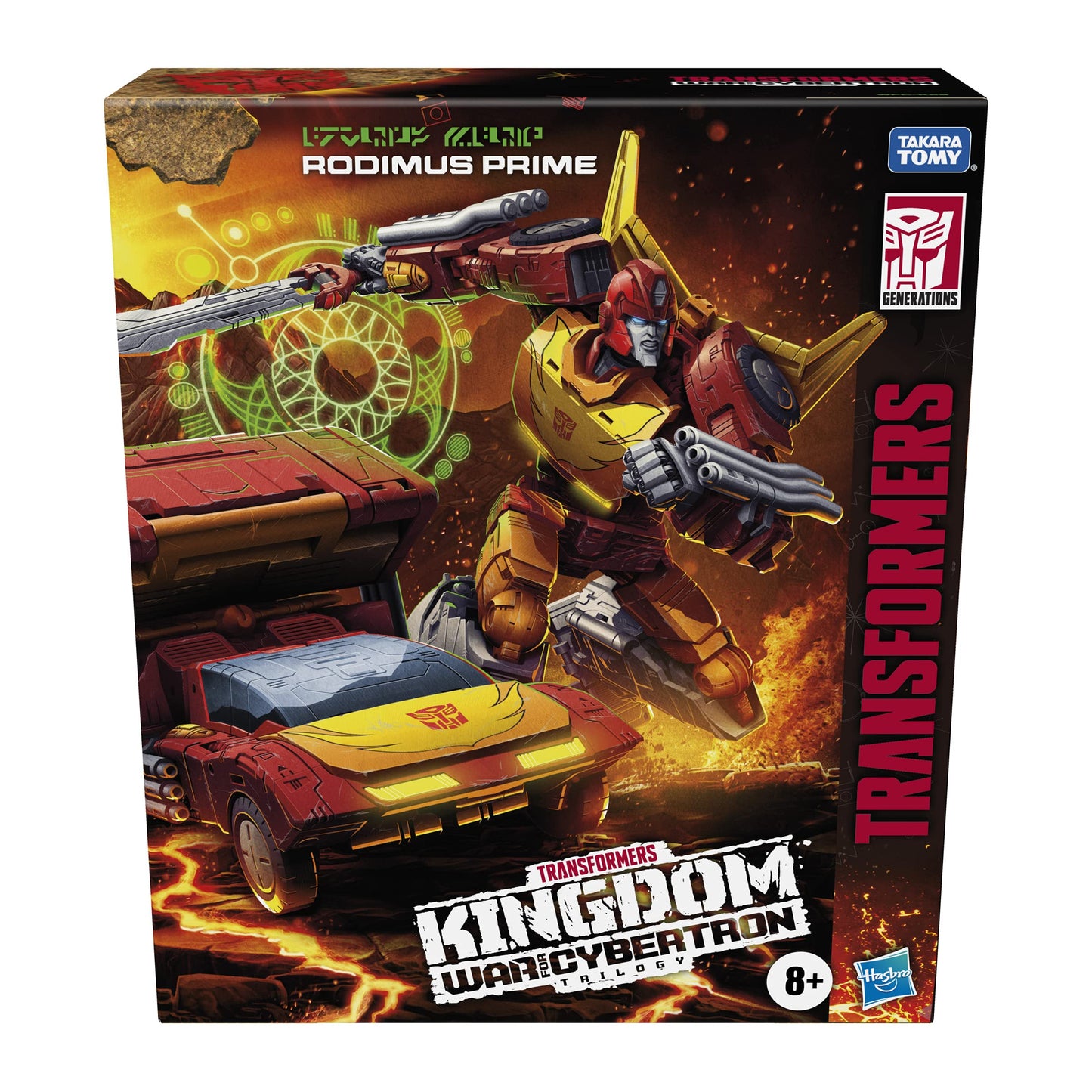 Hasbro Transformers Toys Generations War for Cybertron: Kingdom Commander WFC-K29 Rodimus Prime with Trailer Action Figure, Kids Ages 8 and Up, 7.5-inch F1153