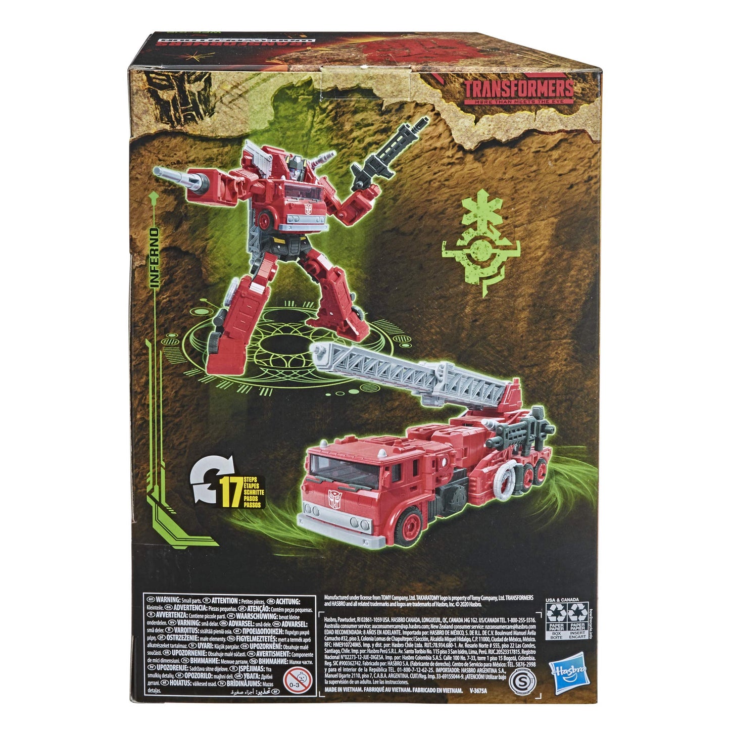 Transformers Toys Generations War for Cybertron: Kingdom Voyager WFC-K19 Inferno Action Figure - Kids Ages 8 and Up, 7-inch