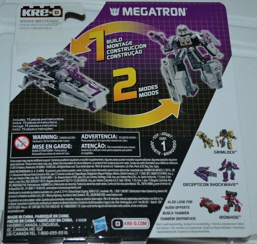 Transformers New Hasbro KRE-O Megatron Battle Changer Set 75 PCS