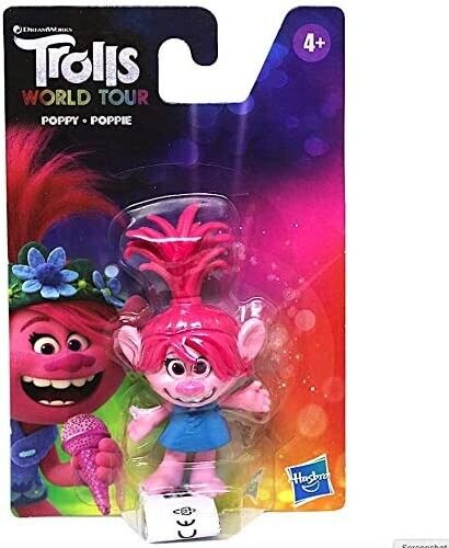 Trolls World Tour Collectible Figure - Poppy with Blue Dress